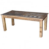 Corso Reclaimed & Mango Wood Rectangle Dining Table 6-8 Seater Natural 180cm